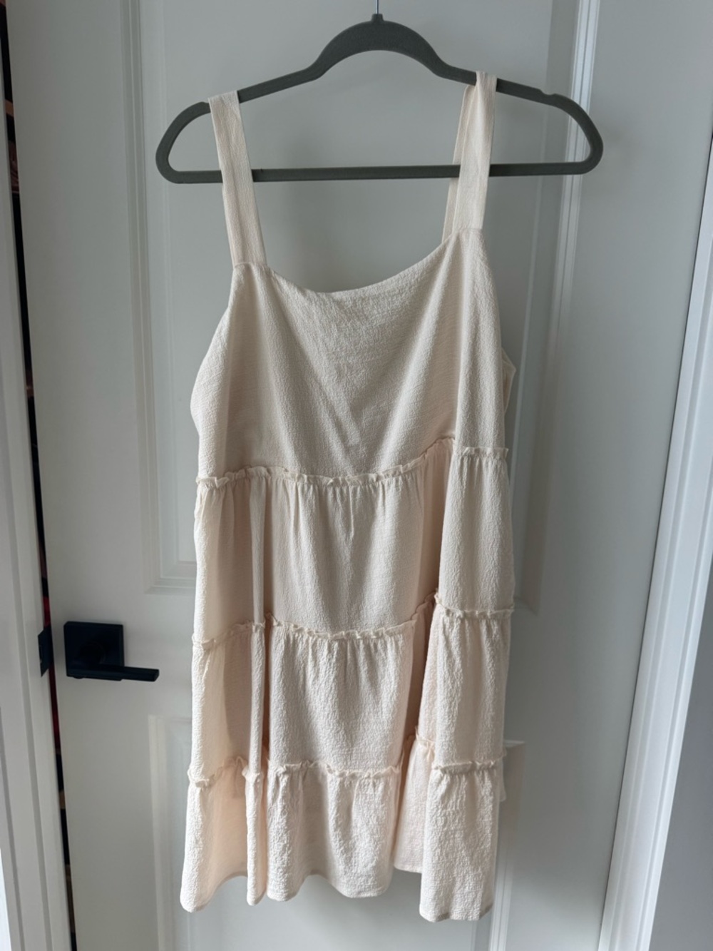 Staccato Cream Tiered Mini Dress